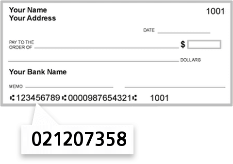 021207358 routing number on Santander Bank check