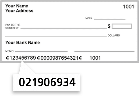 021906934 routing number on KEY Bank check