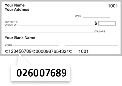 026007689 routing number on BNP Paribas check