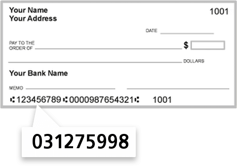031275998 routing number on New York Community Bank check