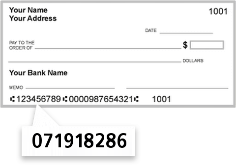 071918286 routing number on First National Bank of Omaha check