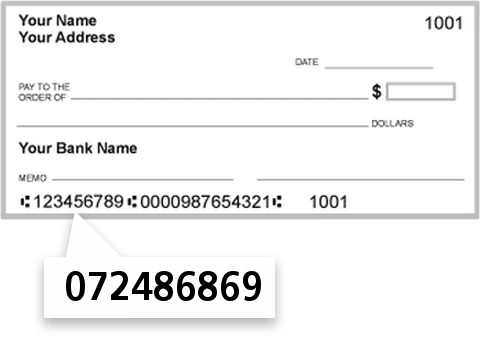 072486869 routing number on American 1 Credit Union check
