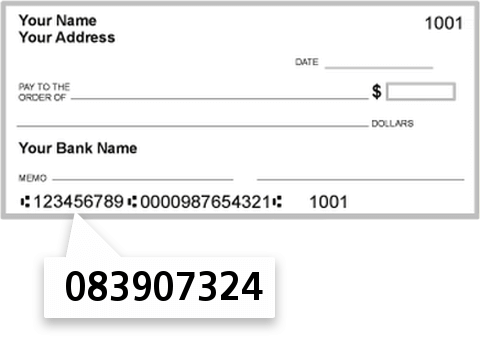 083907324 routing number on German American Bancorp check