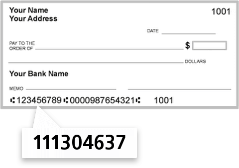 111304637 routing number on City National Bank check