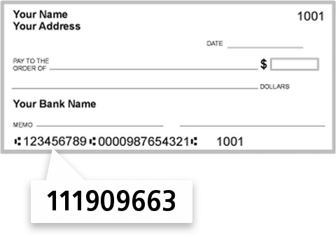 111909663 routing number on First Natl BK Albanybreckenridge check