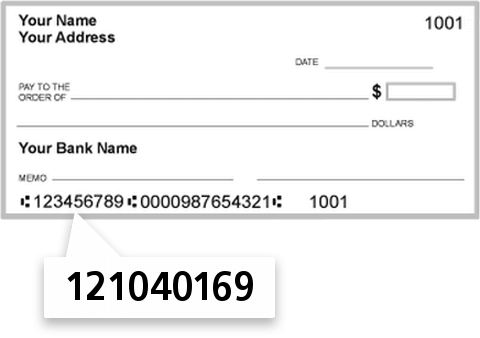 121040169 routing number on Bank of Guam SF Branch check