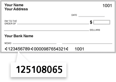 125108065 routing number on Banner Bank check