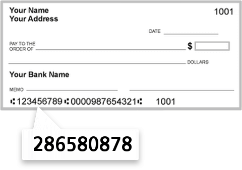286580878 routing number on Kilowatt Credit Union check
