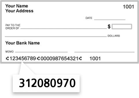 312080970 routing number on ONE Source Federal Credit Union check