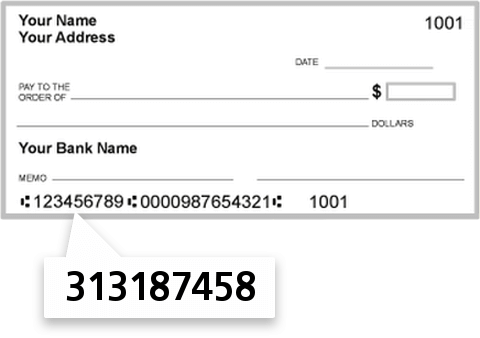 313187458 routing number on Calcom Federal CU check